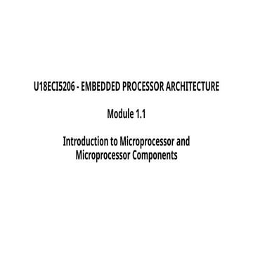 Basics of microprocessor | PPTX
