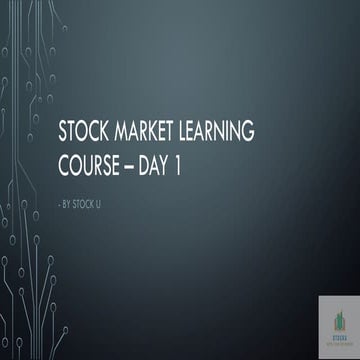 Module 1 - BASICS OF INDIAN STOCK MARKET.pptx