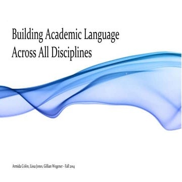 Module 1: Building Academic Language