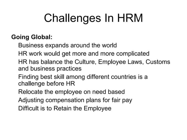 Module 1   challenges in hrm