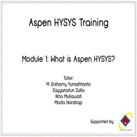 Module 1  - Introduction to Aspen HYSYS