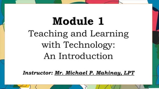 Module 1 Lesson 1 ICT Competency Standards for Philippine Pre-Service ...
