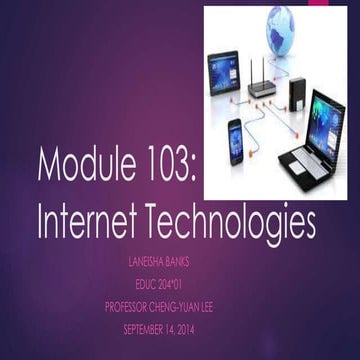 Module 103: Internet Technologies