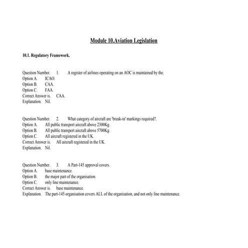 EASA Part-66 Module10 mcq's