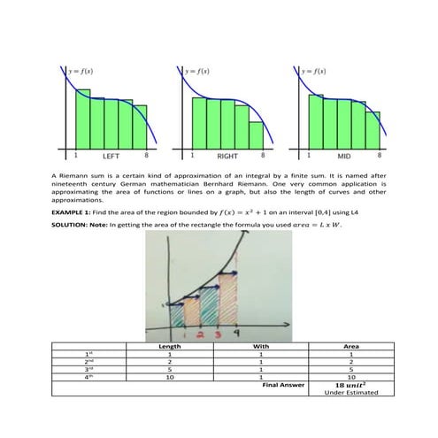 Module 10 the reimann sums
