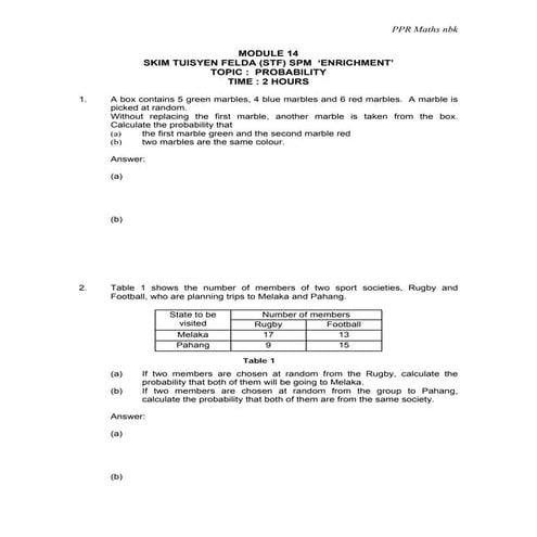Module 14  Probability