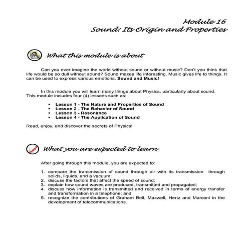 Module 16 sound