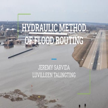 MODULE 19 - HYDRAULIC METHOD OF FLOOD ROUTING.pdf