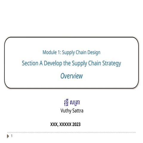 Module 1A Develop the Supply Chain Strategy .pptx