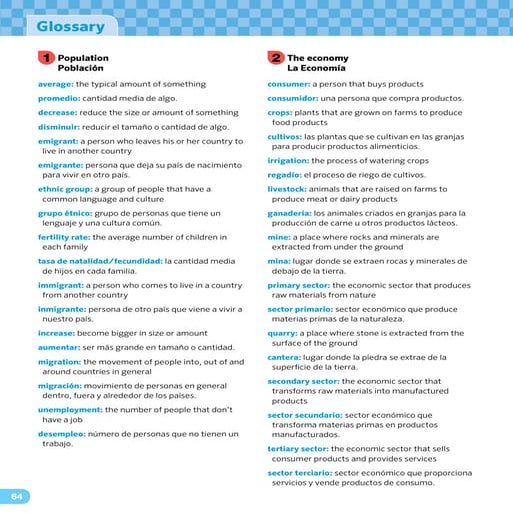 Module 1 bilingual glossary
