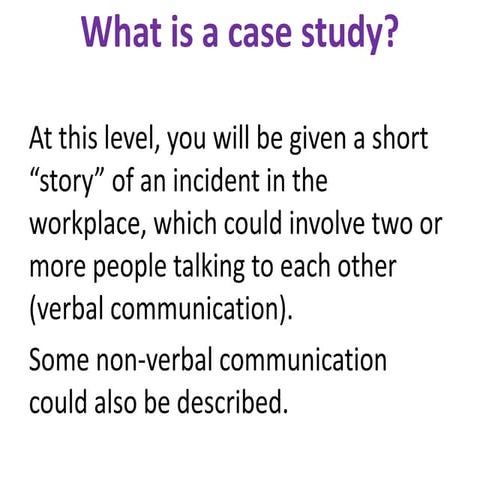 N4 Communication & Management Communication - Module 1 case study
