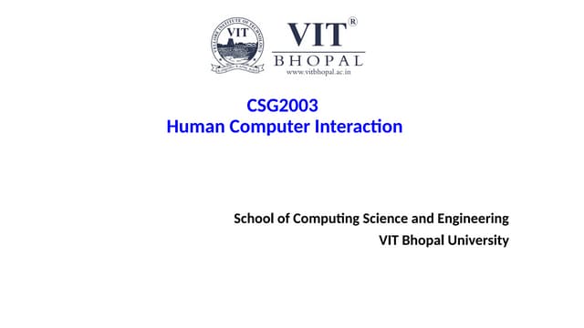 MODULE 1 Human Computer Interaction. (Engineering) | PPTX