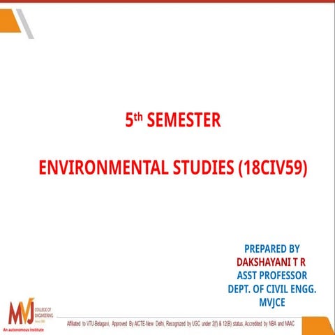 MODULE 1 final ppt on Environmental studies