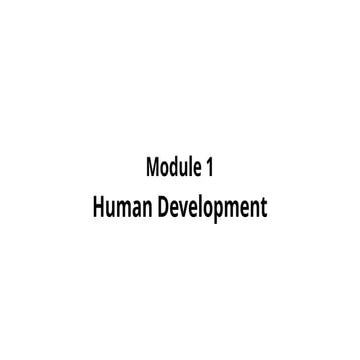 Human Development and its stages psychology