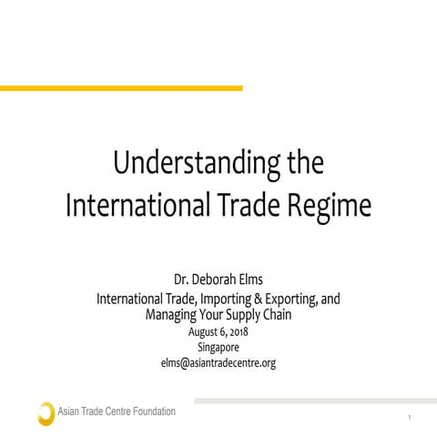 Module 1 international trade regime | PDF