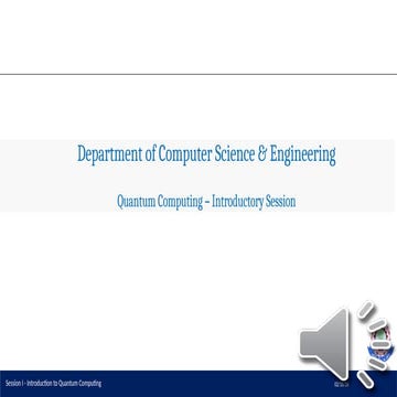 Quantum Computing Lecture 1: Basic Concepts | PPT