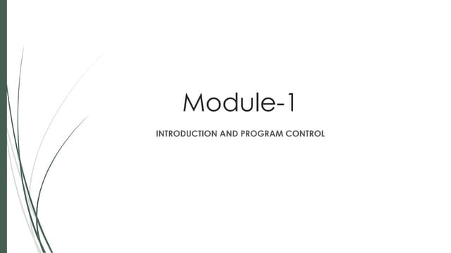 Java Basics-Introduction and program control