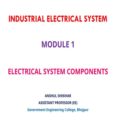 Lecture Notes Electrical Wiring System Components