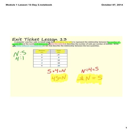 Module 1 lesson 13 day 2 | PDF