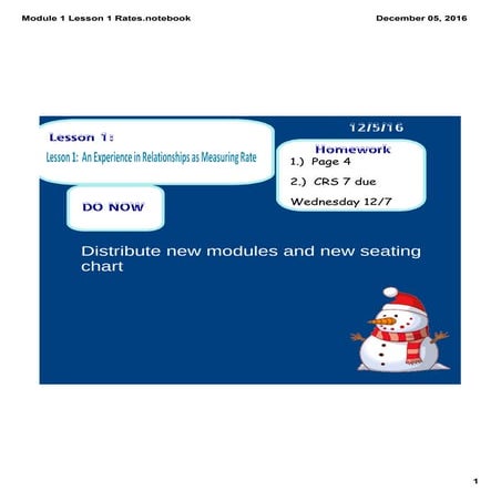 Module 1 lesson 1 rates