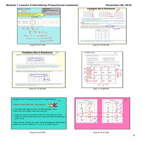 Module 1 lesson 5 identifying proportional