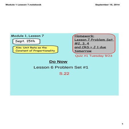 Module 1 lesson 7 | PDF