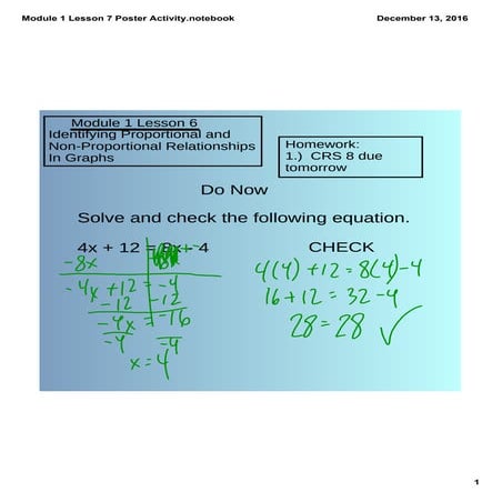 Module 1 lesson 7 poster activity