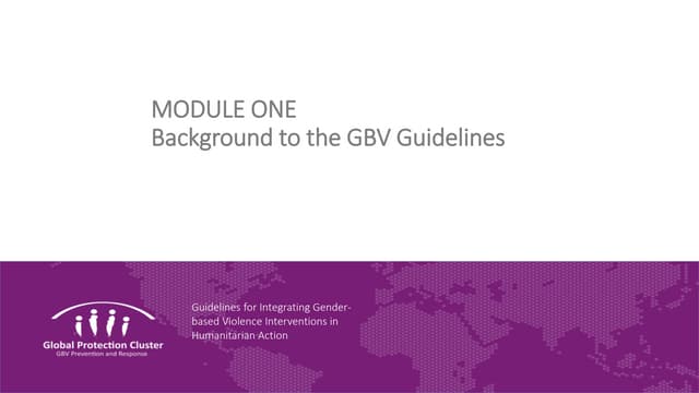 Module 1: Background to the GBV Gui...