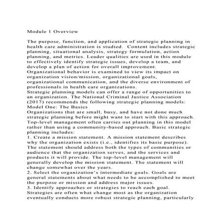 Module 1 OverviewThe purpose, function, and application of str.docx