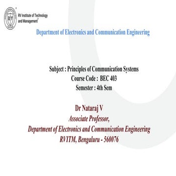 Principles of communication systems for reference
