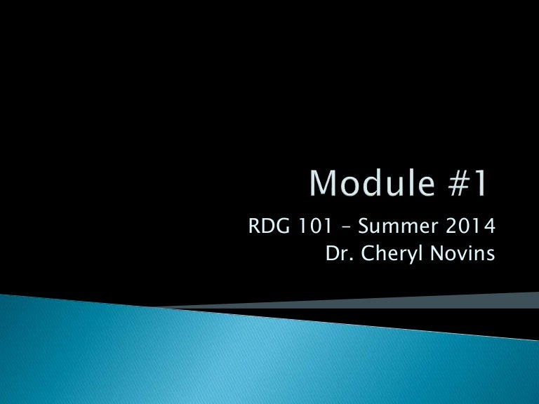 Module 1 What Is Critical Reading NOVINS
