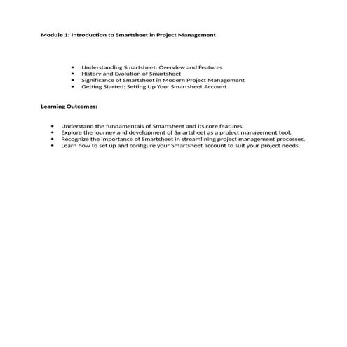 Module 1 Smartsheet in Project Management.docx