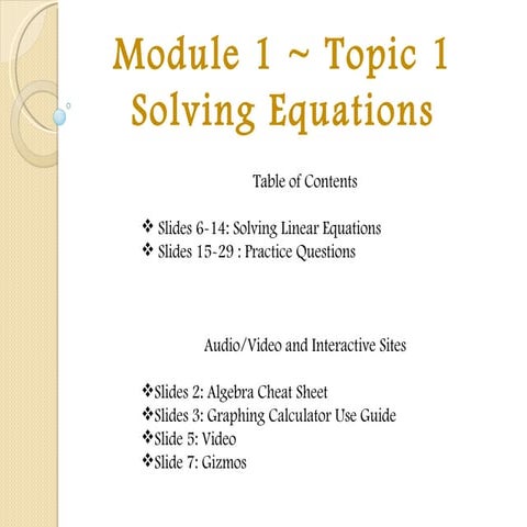 Module 1 topic 1 notes | PPT