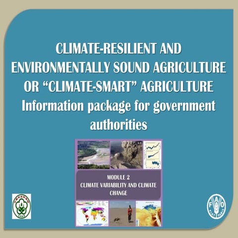 Climate resilient and environmentally sound agriculture - Module 2