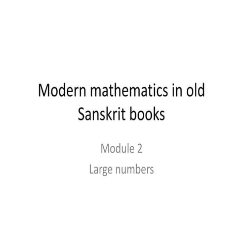 History of Mathematics in India