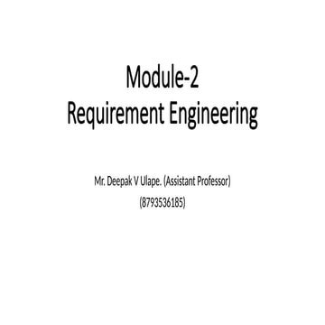 Requirement Engineering. Types of requirement