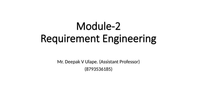 Requirement Engineering. Types of requirement