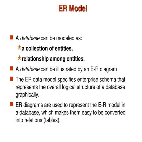 ER(Entity-Relationship) MODEL in Database Management System(DBMS) | PPT