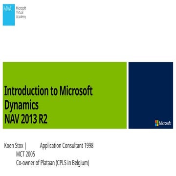 Comprehensive Introduction to Microsoft Dynamics NAV 2013 R2 ERP System ...