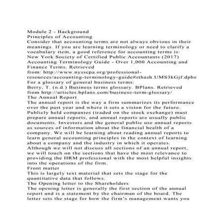 Module 2 - BackgroundPrinciples of AccountingConsider that acc.docx