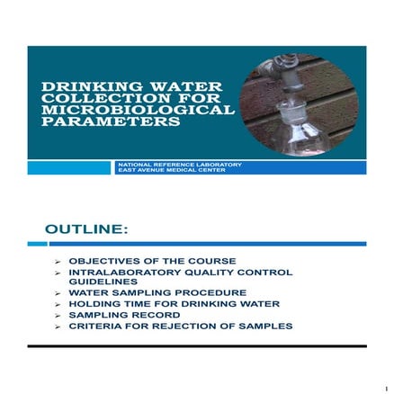 Module 2 - Drinking Water Collection for Microbiological Parameters webinar P...