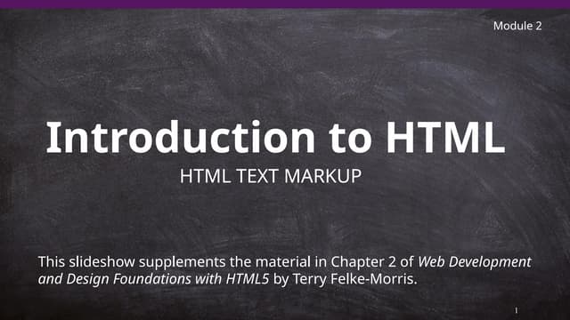 Module 2-Introduction to HTML (Chapter 2).pptx | Free Download
