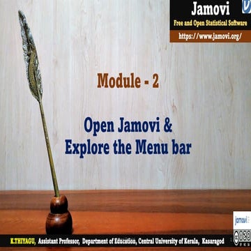 Module 2 Open Jamovi And Overview The Menu Bars PPT