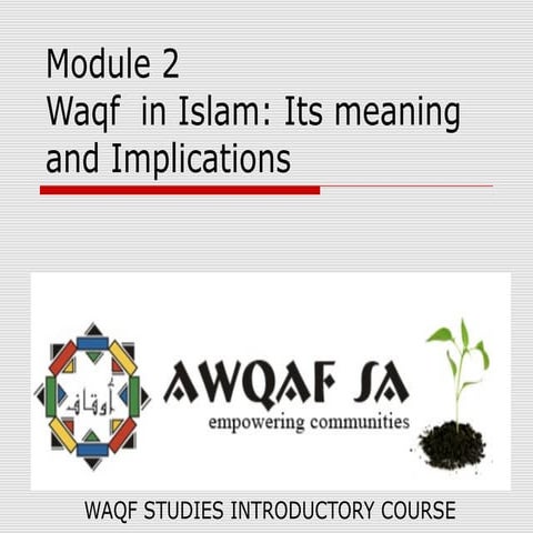 Lesson 2  Waqf Studies