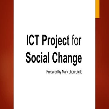 MODULE 2 and 3 ICT Project for Social Change  and Planning and Conceptualizin...