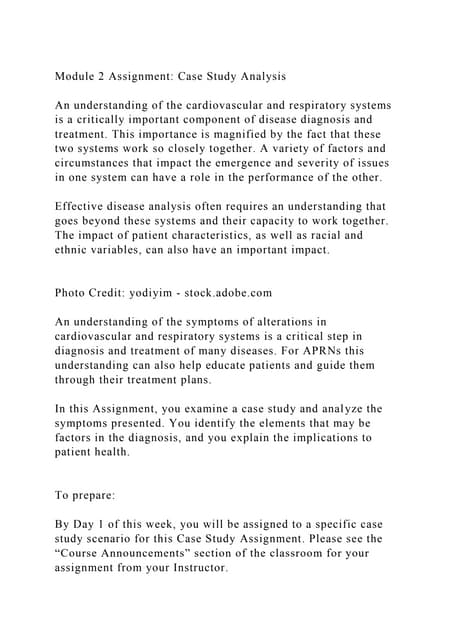 Module 2 Assignment Case Study Analysisan Understanding Of The Docx Module 2 Assignment Case Study Analysisan Understanding Of The Docx