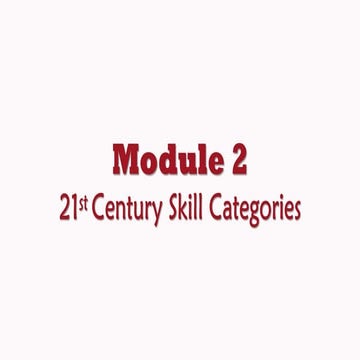 Module 2 21st Century Skills Categories Pdf