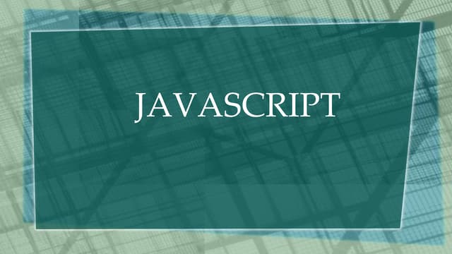 Java script | PPTX | Web Development | Internet