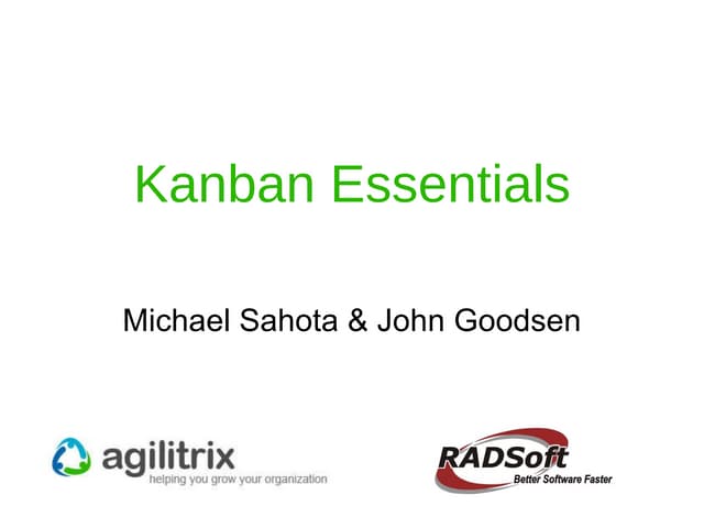 Kanban 101 - 3 - Kanban Essentials
