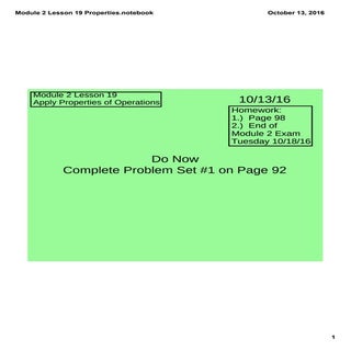Module 2 lesson 19 properties